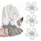 thumbnail image 4 of Shoe Brooch, 6cm Wide Cute Flower Brooch Cute Colours  For Clothing Matching For Daily Decoration ANGGREK Diamantes de imitación blancos de malla blanca, 4 of 8