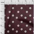 thumbnail image 2 of oneOone Cotton Poplin Maroon Fabric Florals Fabric For Sewing Printed Craft Fabric By The Yard 56 Inch Wide, 2 of 6