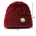thumbnail image 3 of Wancir French Thicken Women's Flowers Knitted-Woolen-Hat Fashion Beanie-Hat Lady Crochet-Bucekt-Hat for Winter, 3 of 3