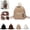 Khaki, variant on Adorable Kawaii Plush Fluffy School Backpack Fuzzy Sherpa Aesthetic Mini Daypack for Travel Everyday Use and Daily Adventure