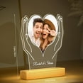 thumbnail image 3 of Clearance Sale Personalized Acrylic Night Light with Custom Photo – Romantic LED Picture Frame for Couples, Anniversary, Wedding, Valentine's Day Gift for Him & Her, 3 of 7