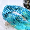thumbnail image 4 of Wrapables Lightweight Vibrant Spring Chiffon Scarf, Peacock Blue, 4 of 6