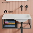thumbnail image 2 of Lisse 24" Rectangle Concrete Wall-Mount Bathroom Sink in Matte White with Matte Black Frame, 2 of 8