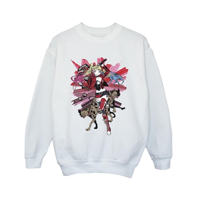 DC Comics Chandail Molletonné pour Filles Harley Quinn Hyènes