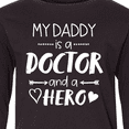 thumbnail image 4 of Inktastic My Daddy is a Doctor and a Hero Long Sleeve Youth T-Shirt, 4 of 5