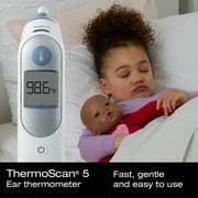 Braun ThermoScan 5 Ear Thermometer Digital Display, All Ages, White, IRT6500US