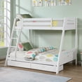 thumbnail image 6 of Furniture of America Bria Kids Solid Wood Twin-over-Full Bunk Bed, White, 6 of 9