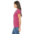 thumbnail image 3 of BELLA+CANVAS Women Slim Fit Tee, Short Sleeve Crew Neck Cotton T-Shirt, Berry, Size M, 3 of 4