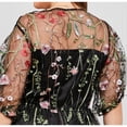 thumbnail image 6 of AURA Plus Size French Hepburn Lace Mesh Maxi Dress Elegant Embroidered Party Gown, 6 of 7
