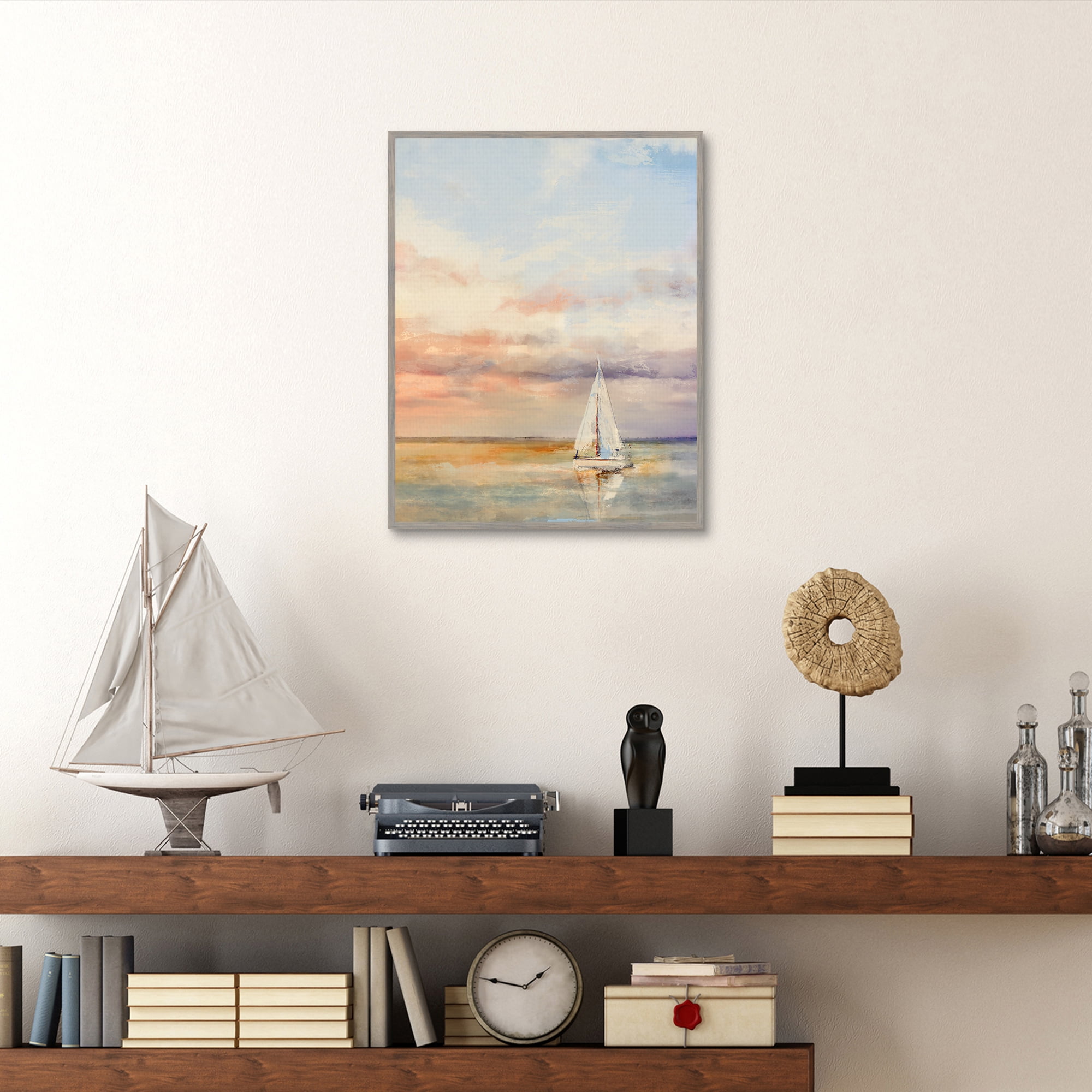 Persimmon Skies by Studio Arts Framed Canvas Art