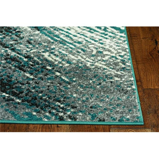 Tapis en Polypropylène Gris/bleu 94 Pouces X 130 Pouces
