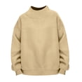 thumbnail image 4 of Sweatshirt for Women Oversized Sweatshirts Hoodies Fleece Crewneck Sweaters Casual Tops Comfy Fall Fashion Outfits Winter Clothes 2026 Khaki M, 4 of 7