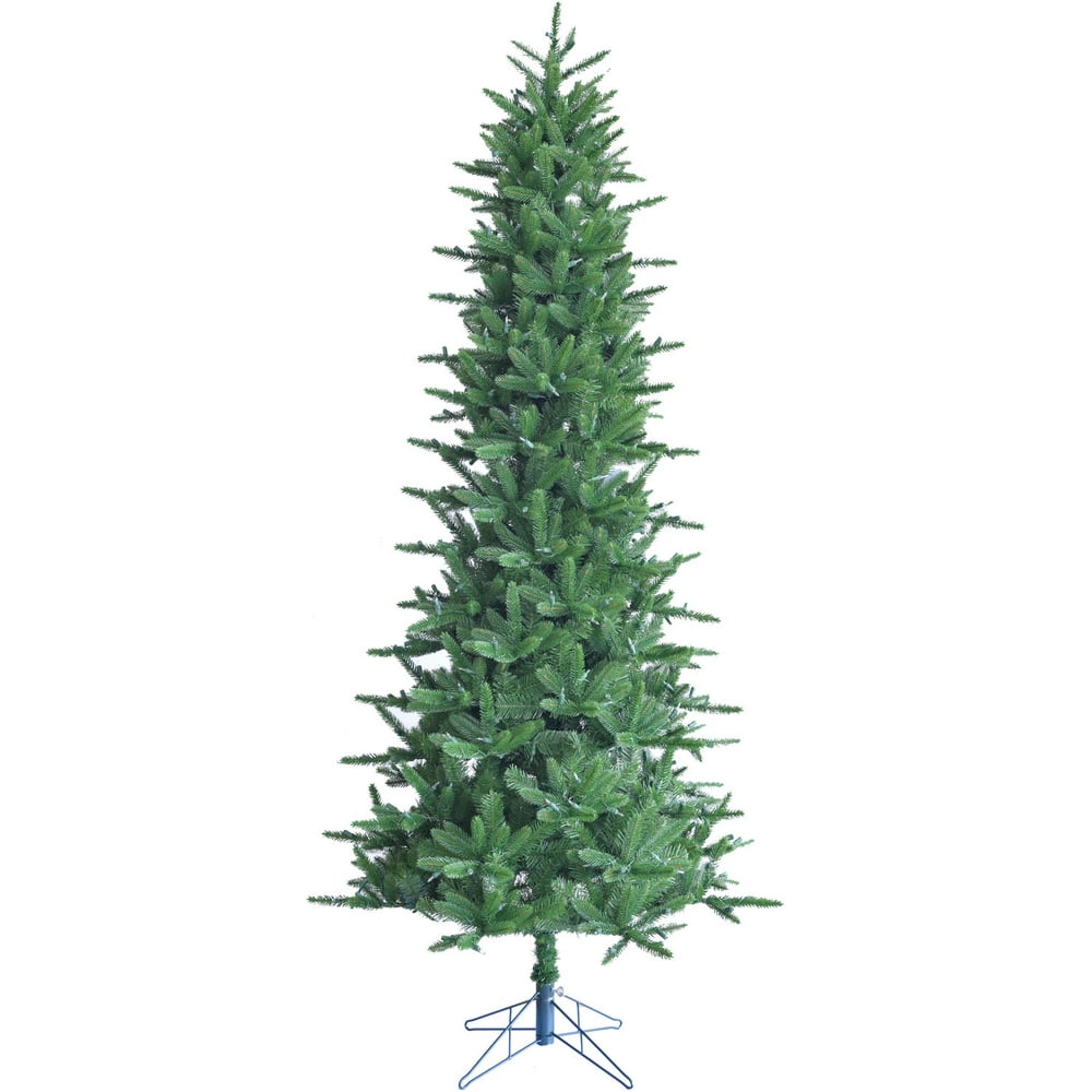 Fraser Hill Farm 6.5 Ft. Carmel Pine Slim Artificial Christmas Tree