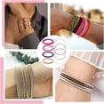 thumbnail image 3 of CHUANK 48 Loops 4 Colors Spring Jewelry Wire 2-1/4 inch Stackable Guitar String Bracelets Steel Memory Wire for Summer Jewelry Supplies Art Creation DIY Crafts Black Platinum Silver Gold, 3 of 6