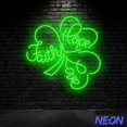 thumbnail image 4 of Handmadetneonsign Faith Hope Love Neon Sign, Shamrock Neon Light, 4 Leaf Clover Patrick Wall Art 94122, 4 of 5