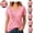 Vermilion, variant on Mfakffe Breast Cancer Shirts for Women Breast Cancer Awareness V Neck Short Sleeve T-Shirt Floral Pink Ribbon Embroidery Effect Casual Loose Tee