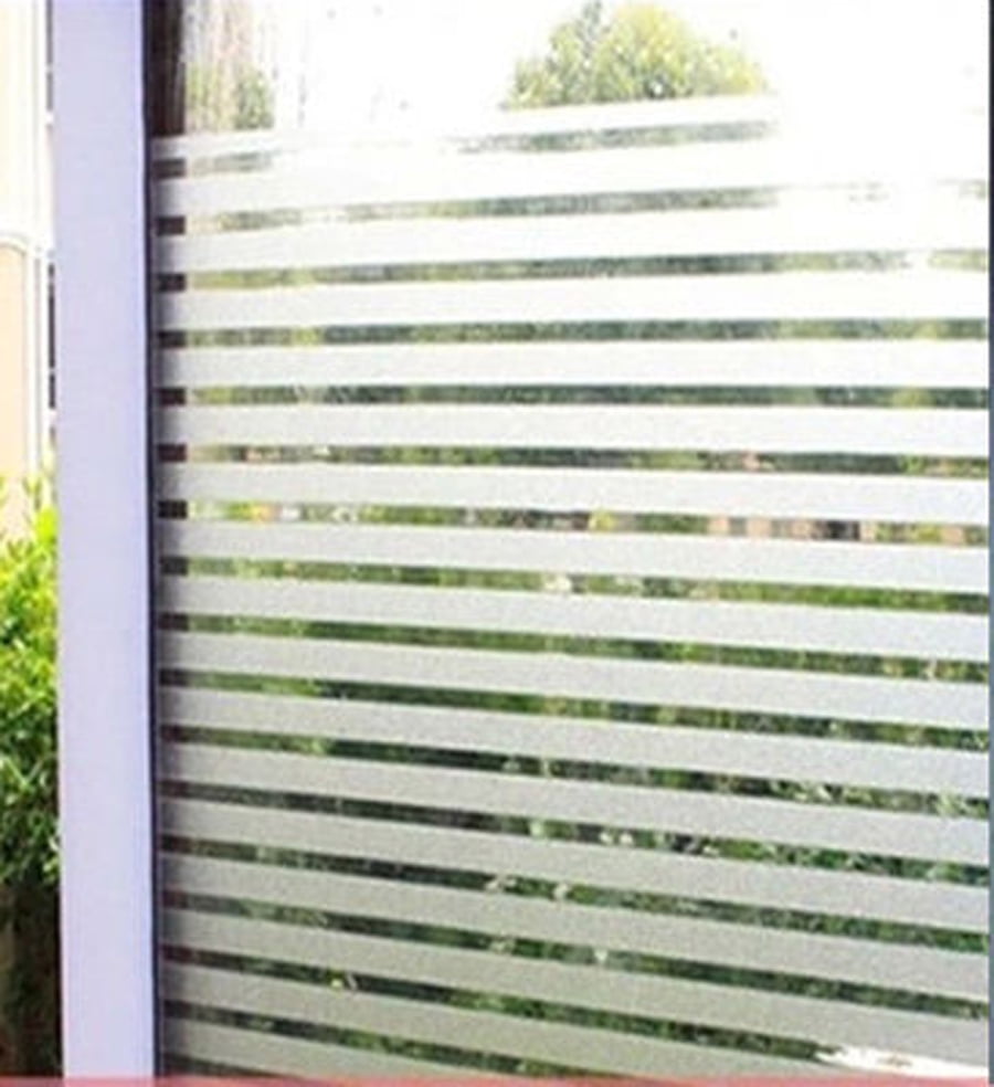 Modern Decrotive Stylish Static Window Stripe Clarity 45cm x 2m Privacy 