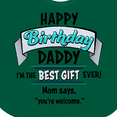 thumbnail image 4 of Inktastic Happy Birthday, Daddy Best Ever in Blue Boys or Girls Baby Bib, 4 of 4