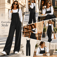 thumbnail image 4 of HappyYEE Women’s Corduroy Jumpsuit Trousers, Wide Leg Overalls with Adjustable Straps, Fashion Loose Fall Romper Pants with Pockets, 4 of 8