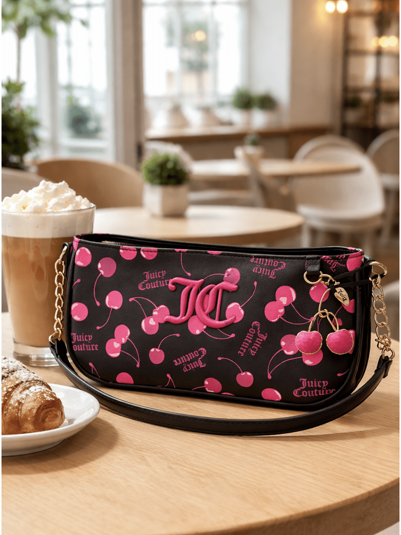 juicy couture ハート、チェリー柄 ショルダー Juicy Couture Cherry On Top Shoulder Bag, Cherry Print Mini