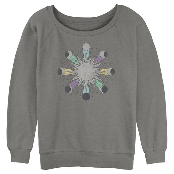 Junior's Lost Gods Lunar Phase Symbols  Sweatshirt Gray Heather X Large