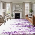 thumbnail image 2 of Wisteria Flowers Large Area Rugs for Bedroom Living Room, Soft Non Slip Carpet Bedside Rug, Purple Floral Warercolor Summer Rectangular Floor Cover Kitchen Accent Rug 5'x8' for Dining Room/Office, 2 of 9