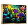 thumbnail image 3 of Designart "Mosaic of Palms Colorful Tropical Jungle" Oversized Landscapes Framed Wall Art - Tropical Purple Jungle Bedroom Framed Canvas Wall Art, 3 of 7