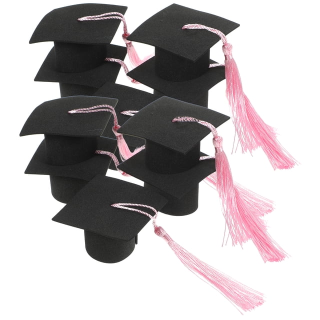 10ocs Graduation Party Cake Decoration Mini Doctoral Cap Cupcake Ornament Graduation Tale Centerpiece