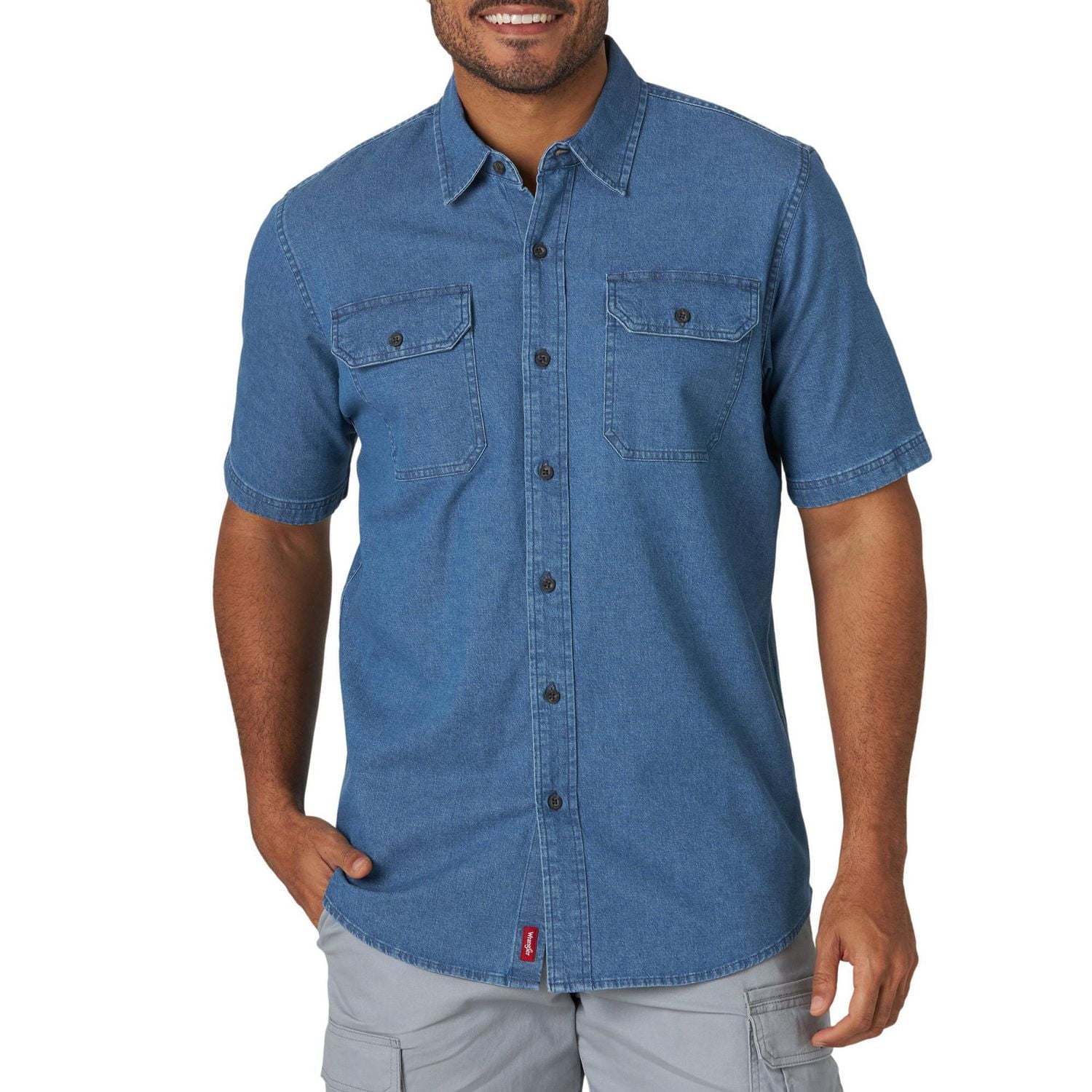 Wrangler Men's Short Sleeve Denim Shirt