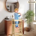 thumbnail image 6 of Toddler Standing Tower for Kids, 3-in-1 Kitchen Step Stool for Toddlers, 150LBS Loading Bearing Toddler Tower, Adjustable Toddler Tower Kitchen Standing Tower, Anti-Drop Railing Safety Rail Design, 6 of 8