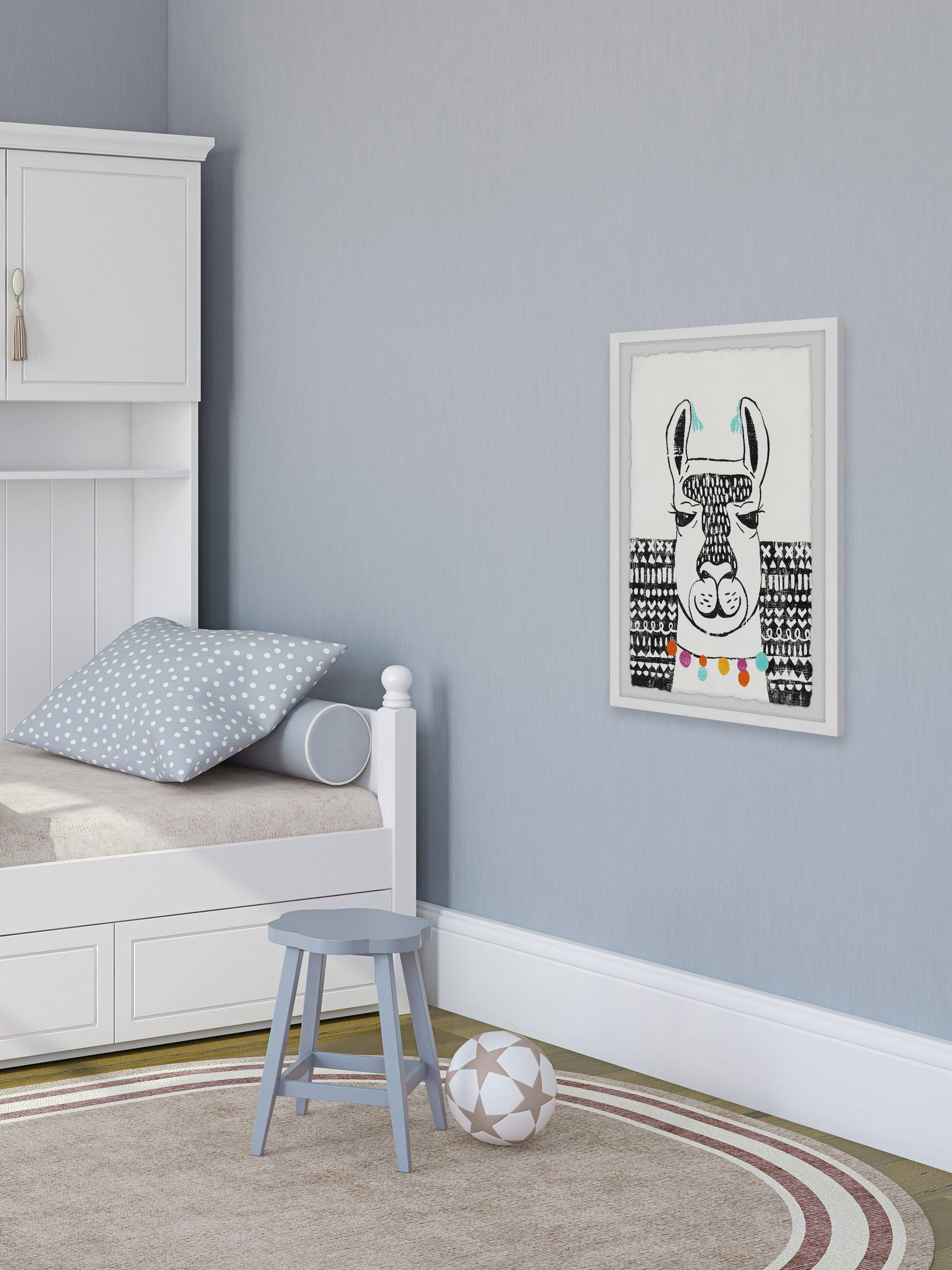 Marmont Hill Llama Necklace Framed Wall Art