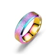 thumbnail image 6 of Clearance Jewelry Under $5 VerPetridure Women Colour Stainless Steel Geometry Ring Jewelry Ring Size 5-12, 6 of 6