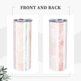 thumbnail image 4 of PAYOHTO Girly Striped Tropical PalmLeaves 20 Oz Stainless Steel Mug Tumblers Cup for Men Women Insulated Slim Thin Travel Tumbler, 4 of 7