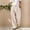 Beige, variant on WIZUTIZ Men's Linen Pleated Suit Pants Casual Zipper Wide Leg Pants Trendy Loose Fit Comfy Dress Trousers with Multi Pockets