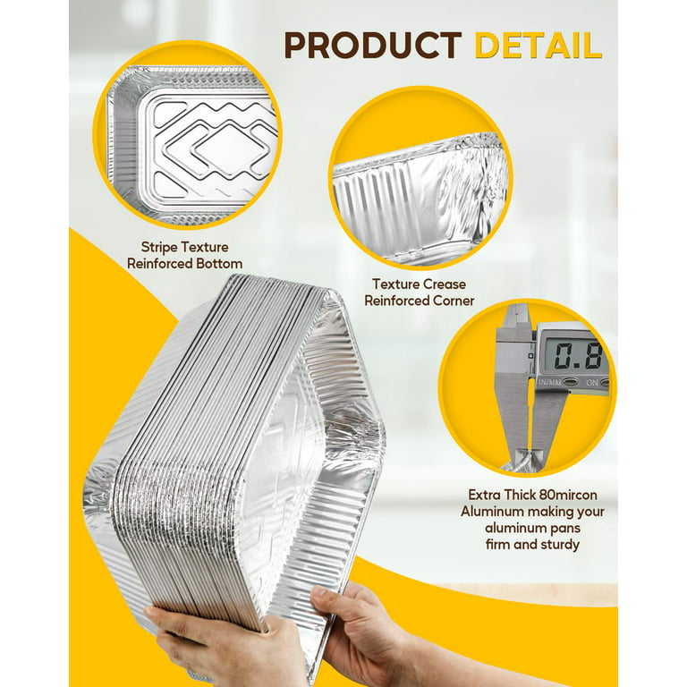 katbite 9x13 Half Size Aluminum Foil Pans, Disposable 30 Pack