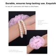 thumbnail image 3 of Bewildely 12 unids/set muñequeras de boda duraderas y delicada para novias muñeca flores muñeca de alta Kits de decoración para fiestas Perla (sin encaje), 3 of 6