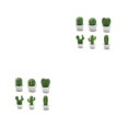 thumbnail image 2 of Cateissary 6 piezas Mini nevera mensaje pegatina suculento Cactus notas titular botón extraíble sin rastro accesorio portátil Type1 NO1, 2 of 6