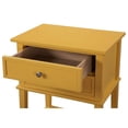 thumbnail image 4 of Pemberly Row Contemporary Solid Wood 2 Drawer Nightstand in Yellow, 4 of 7