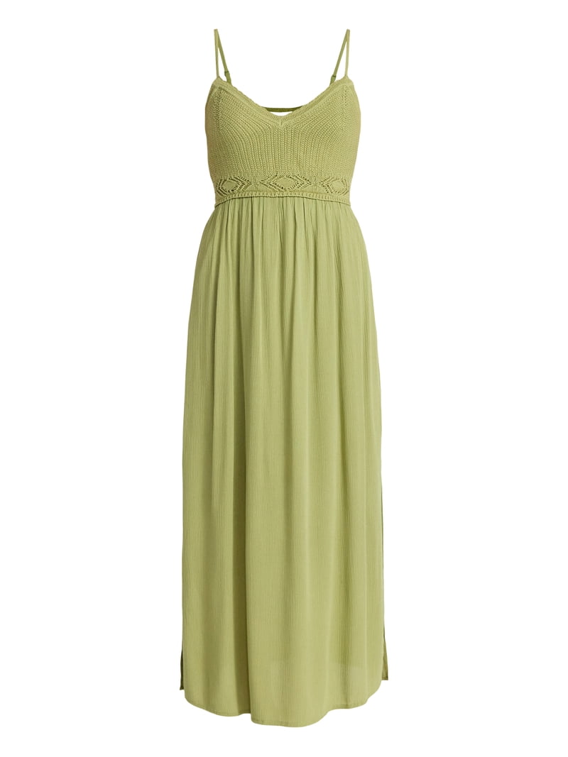 No Boundaries Mix Media Maxi Dress, Women's Sizes XXS-XXL