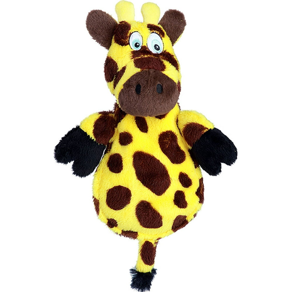 HEAR DOGGY! Mini Flattie Plush Giraffe Dog Toy with Chew Guard