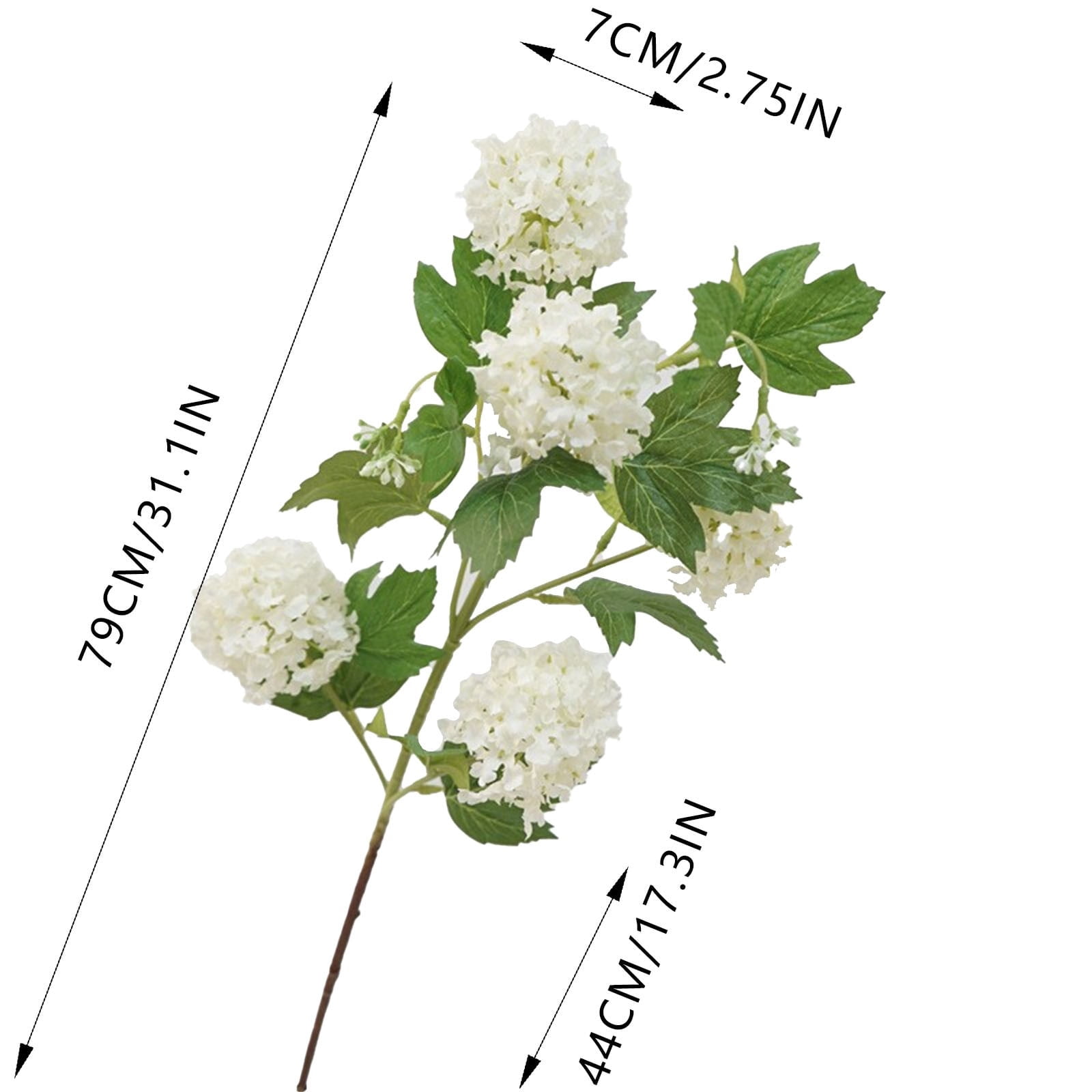 6PCS Real Touch Hydrangea Artificial Flowers - 5 Head Silk Snowball Viburnum Flowers for Outdoor & Indoor, High-End Hydrangea Wedding Decor,for Vase, Table Centerpieces, Home & Landscaping