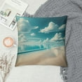 thumbnail image 2 of Leisuo Throw Pillow Cover Beautiful Beach Summer Ocean Sea Tropical Sand Water Seasonal Holiday Decor Lumbar Pillow Case Cushion for Sofa Couch Bed, 2 of 5