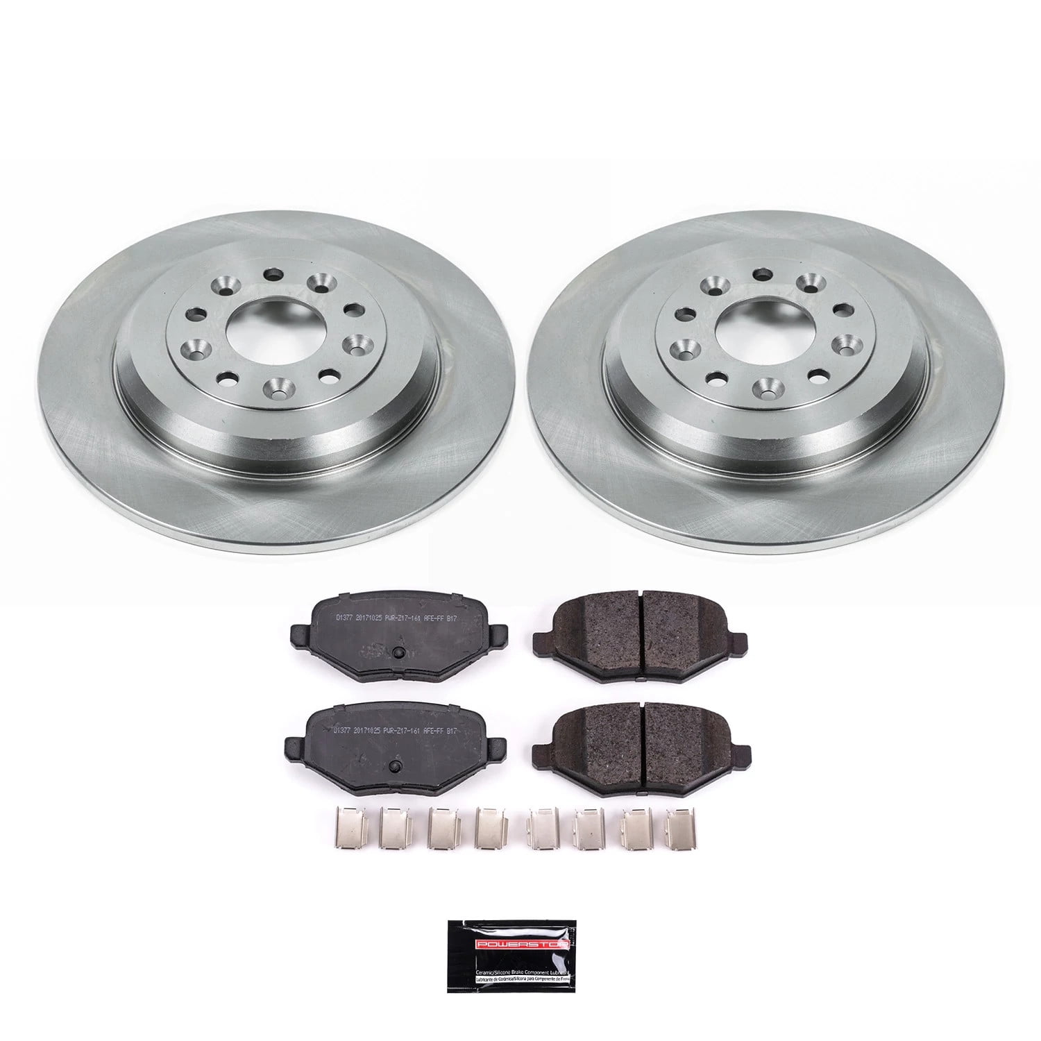 Power Stop Rear Stock Replacement Brake Pad and Rotor Kit KOE4744
