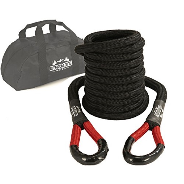 20'x 1-1/4" kinetic recovery & tow rope, black (52,300 lbs ...