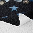 thumbnail image 5 of Erosebridal Watercolor Police Car Twin Quilt Set for Boys Men, Blue Cartoon Star Twin Coverlet Set, 2pcs, 5 of 7