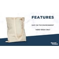 thumbnail image 2 of Natural Cotton Fiber Tote Bags Set of 10, Bulk Pack - Reusable, Great for Grocery, Picnic, Camping, Beach, Outdoor Activities - Natural, 2 of 5