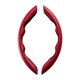 thumbnail image 2 of Funda para volante de 2 piezas, , cómoda, Universal, fácil de instalar, decorativa, se la la adaptaciónción a diámetro de 38cm, vehículo, camión, Interior d Fibra de Carbono Rojo Yotijar Cubierta del volante, 2 of 10