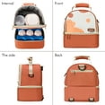 thumbnail image 3 of NCVI Breastmilk Cooler Bag Backpack with Ice Pack, Fits 6 Bottles (Orange), 3 of 9