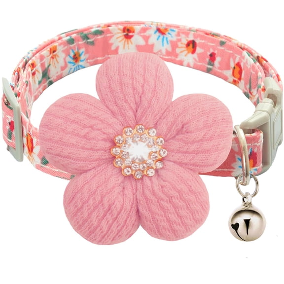 Sparkle Crystal Pet Collar, Fashion Rhinestone Dog Collar for Small Medium Pets, Adjustable Soft Pet Accessory with Shiny Stones
