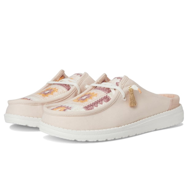 Zapato Slip-On Wendy para Mujer HeyDude Crochet Rosa Pálido Talla 6 M